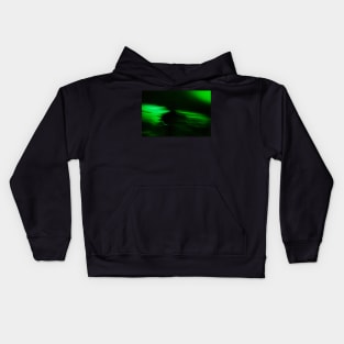 Green blurry lights Kids Hoodie